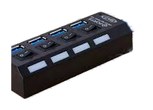   HUB USB 4 PUERTOS 2.0 CON INTERRUPTOR PACK X 12 JG-HUBINTER 