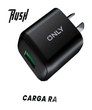   CARGADOR CABEZAL USB 4.8A RUSH ONLY BLANCO / NEGRO / COLORES