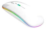  MOUSE INALAMBRICO BT RECARGABLE BLANCO RGB JG-MOUSEBTLED