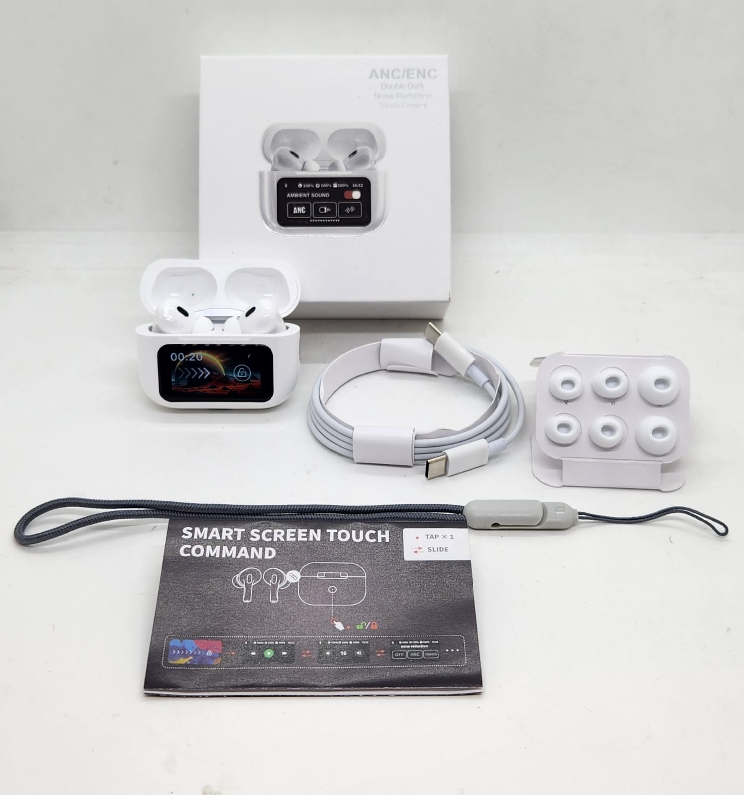    AURICULAR IN EAR BT CON PANTALLA NOISE CANCELLING JG-SCREENAURI #