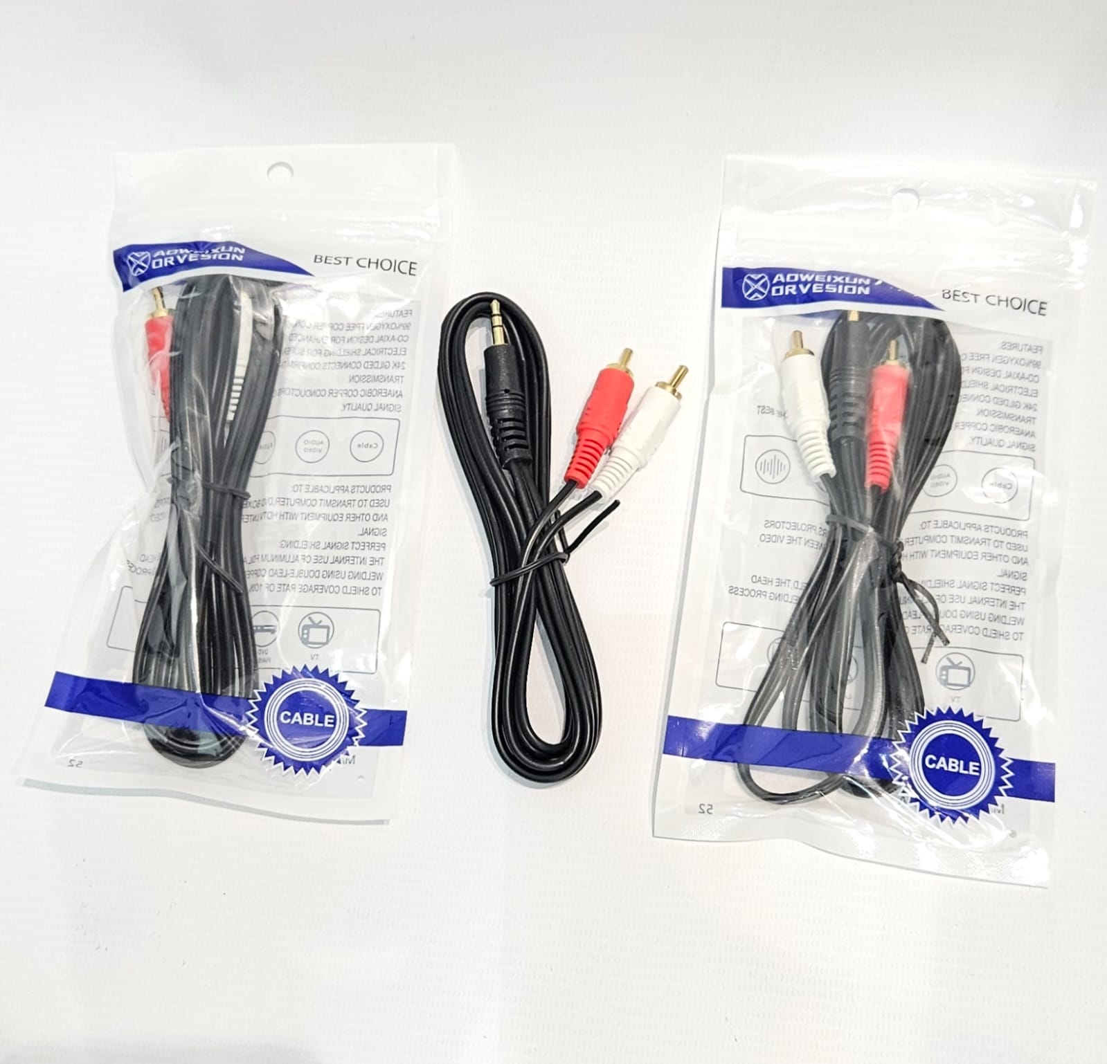   CABLE 2 RCA A PLUG 1.5 MTS EN BOLSA JG-2A1