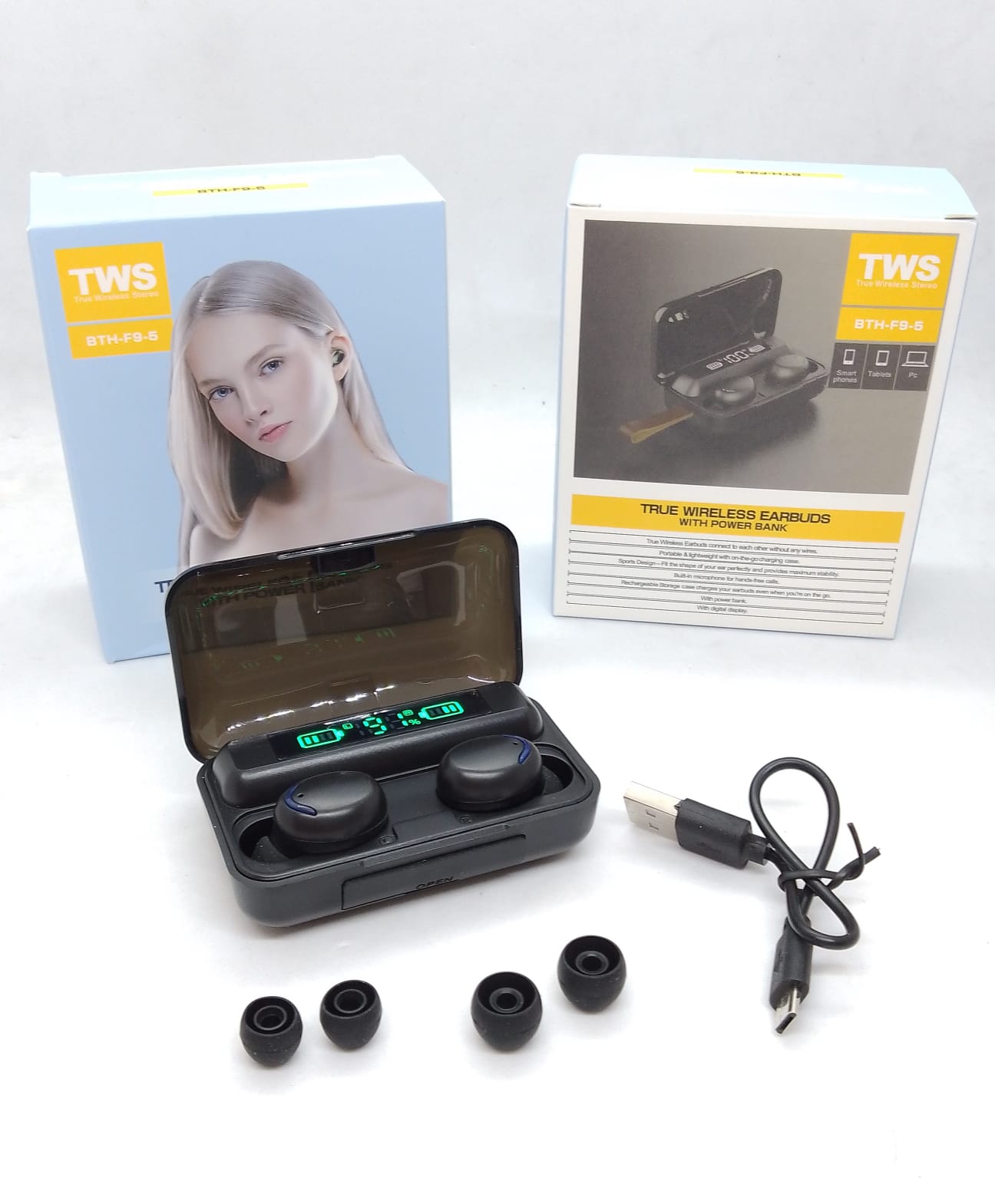    AURICULAR EARBUDS BT CON DISPLAY JG-AURIF9 #