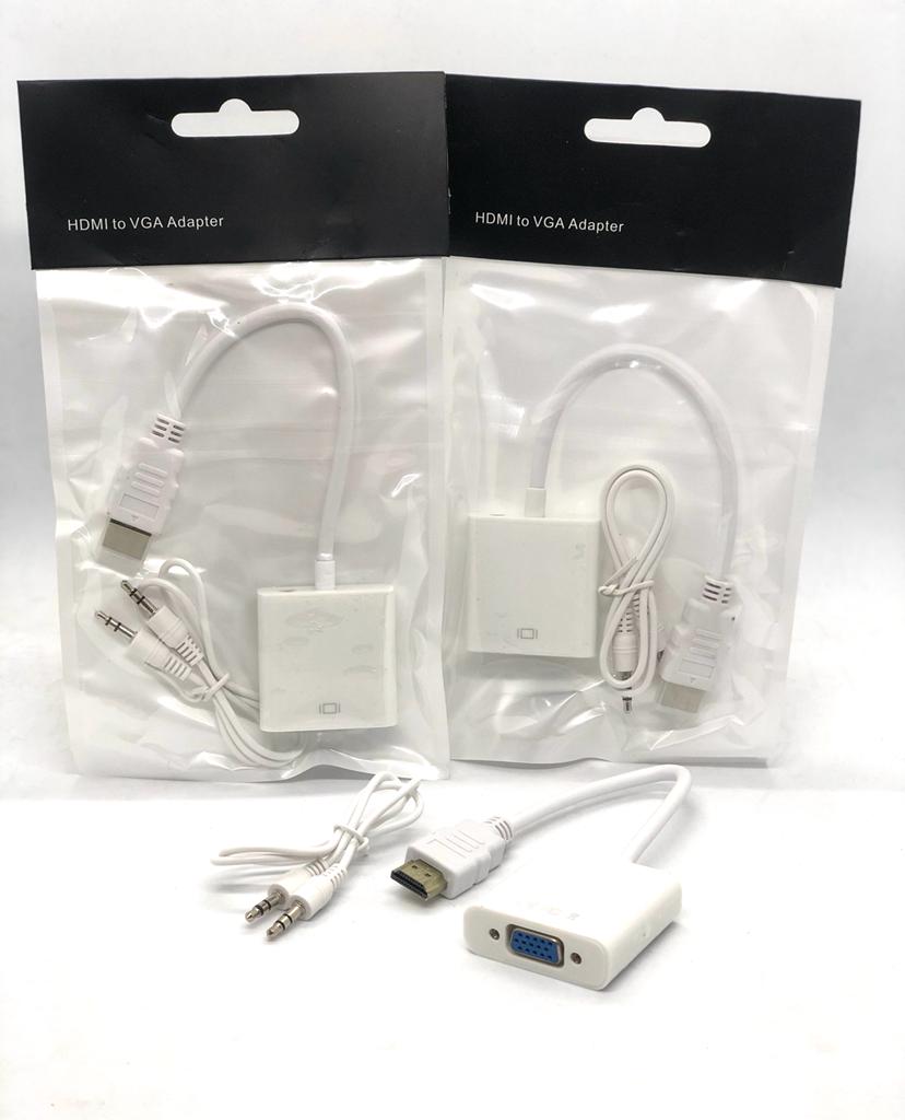   ADAPTADOR HDMI A VGA CON PLUG PARA AUDIO JG-HDTVVGA
