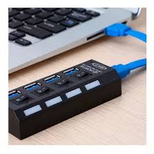   HUB USB 4 PUERTOS 2.0 CON INTERRUPTOR PACK X 12 JG-HUBINTER 