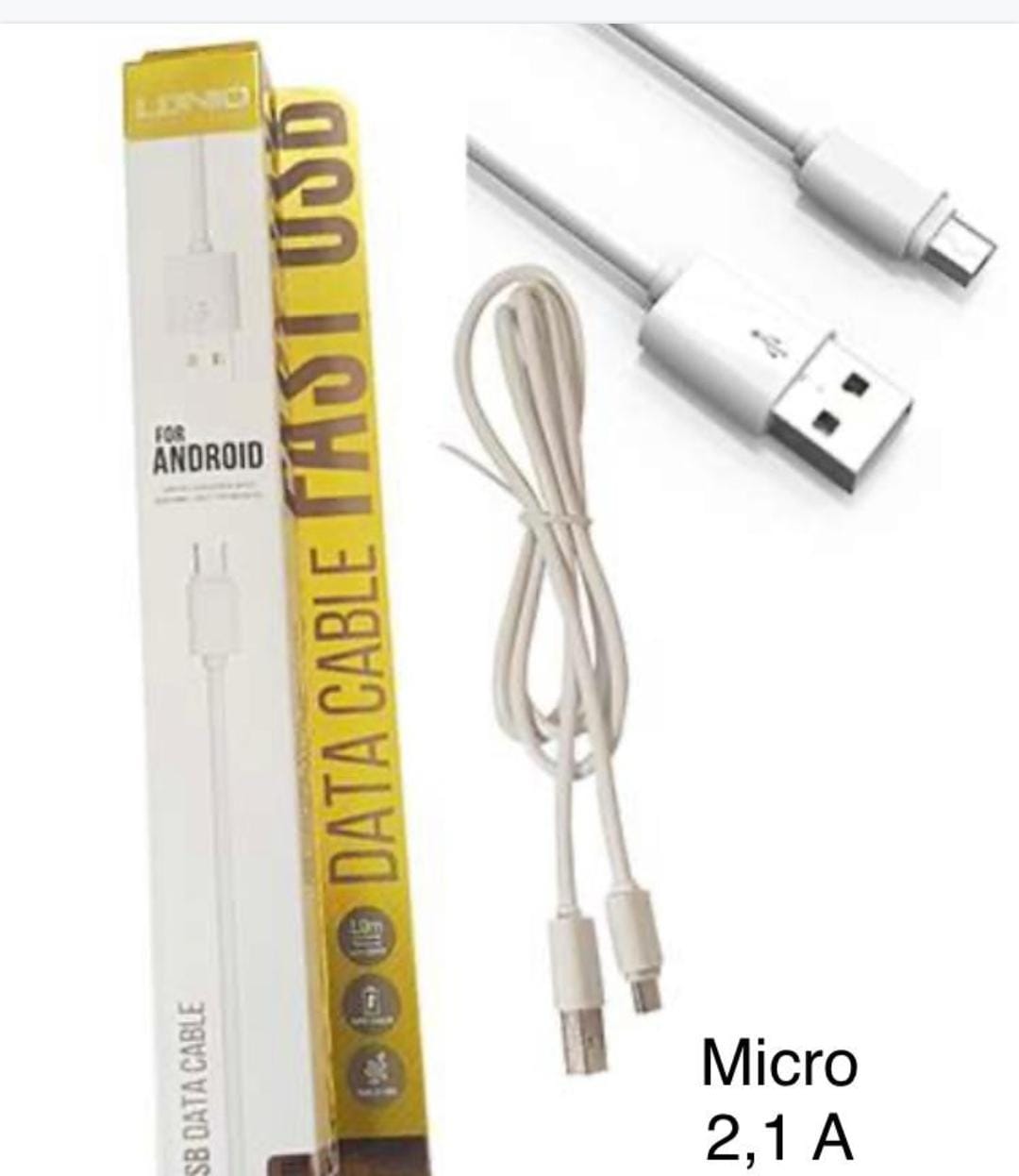    CABLE MICRO USB V8 2.1A LDNIO AMARILLO #