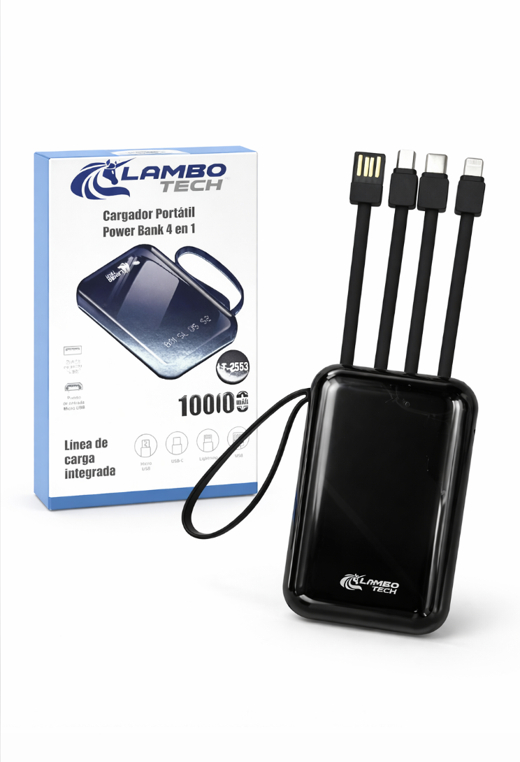   POWER BANK 4 EN 1 10000 MAH