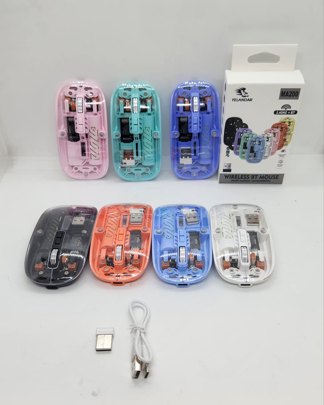     MOUSE INALAMBRICO BT TRANSPARENTE JG-TRANSBT !