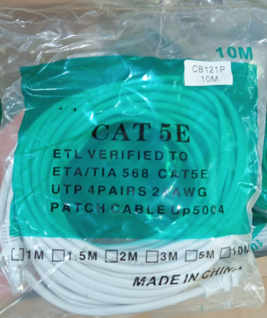   CABLE RED 20 MTS CATEGORIA 5 BLANCOS JG-RED20M