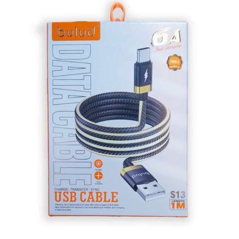   CABLE TIPO C MALLADO 6A S13 NEGROS JG-TCS13