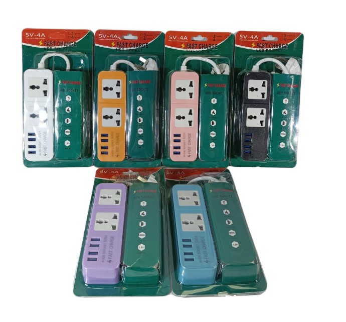   ZAPATILLA 2 TOMAS MAS 4 PUERTOS USB 