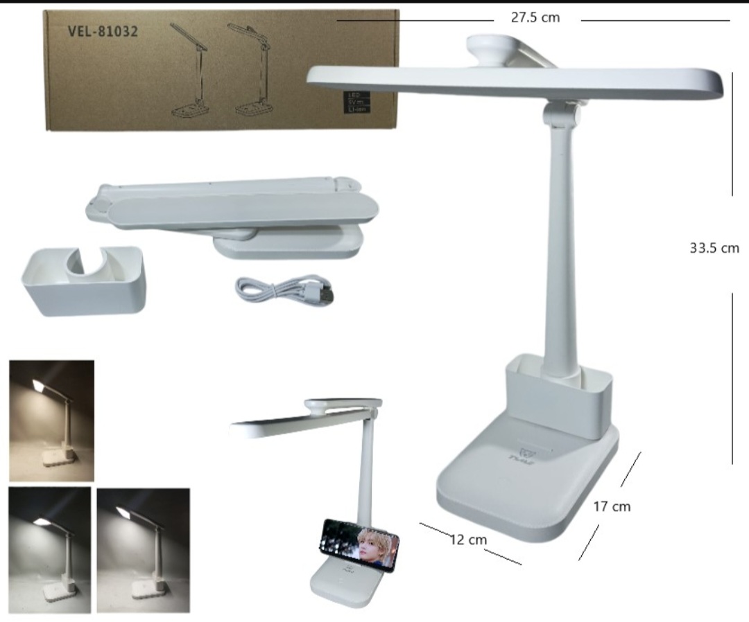   VELADOR DE ESCRITORIO LED TACTIL 3 TONOS 