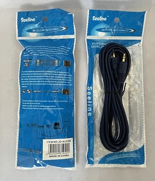    CABLE PLUG A PLUG 3 MTS EN BOLSA JG-AUX3M #
