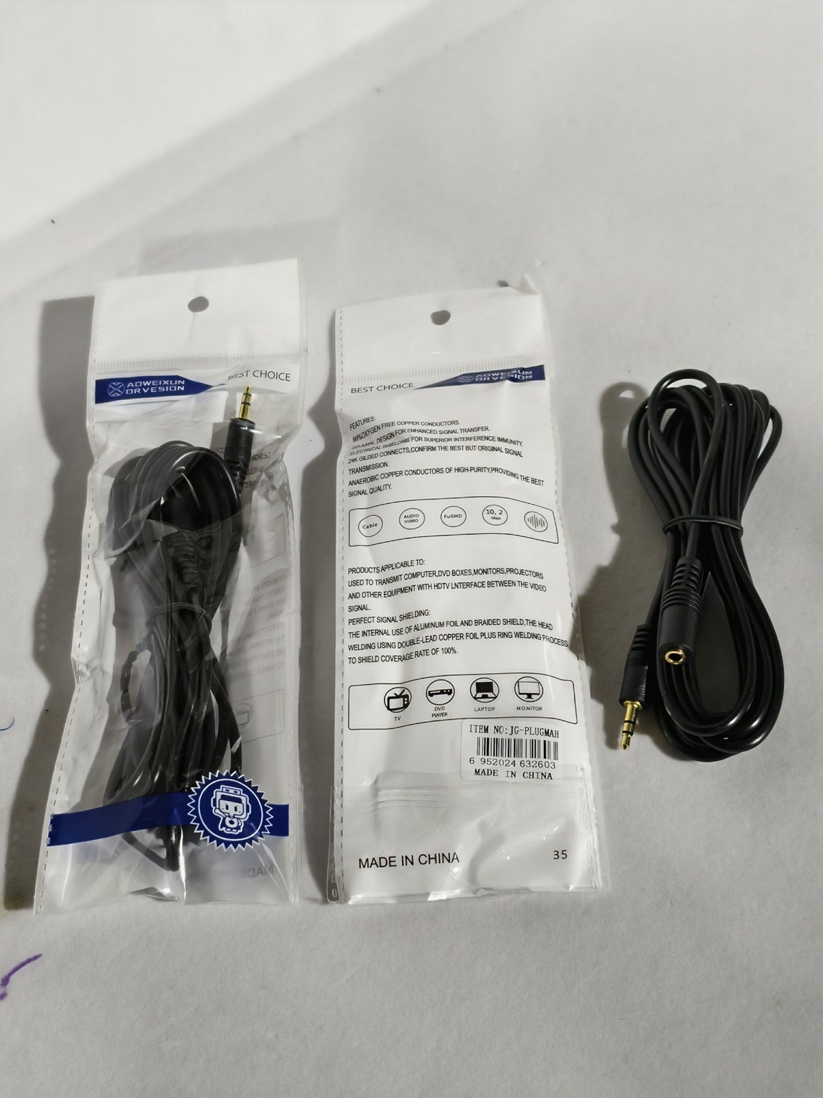    CABLE PLUG MACHO A HEMBRA 3 MTS JG-PLUGMAH #