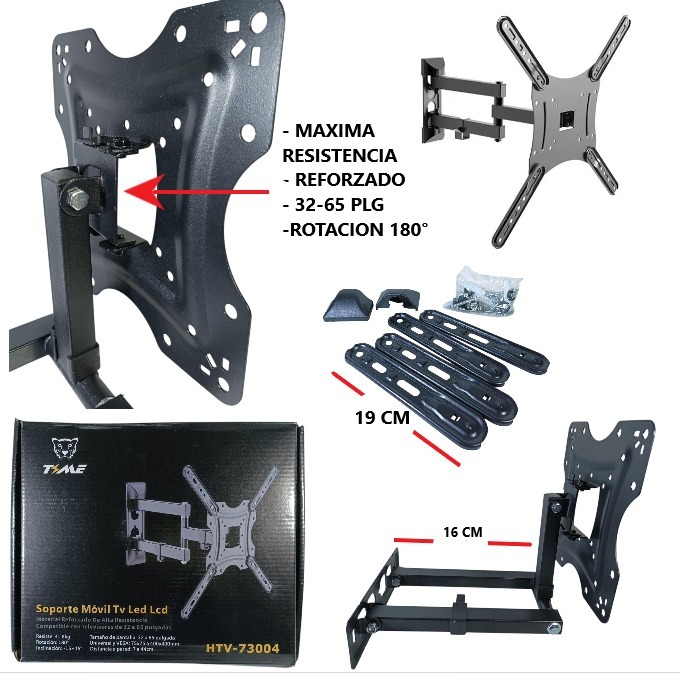   SOPORTE TV MOVIL REFORZADO 32 A 65 PLG JG-SOPTV3265M